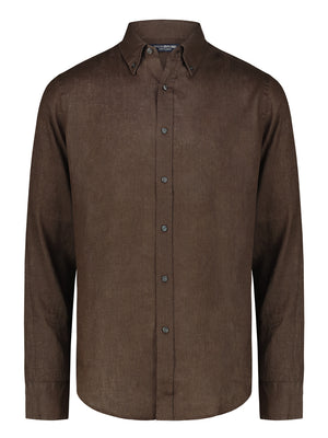 Brian Brome Camicia Uomo - Marrone