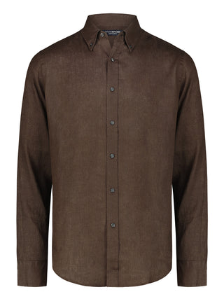 Brian Brome Camicia Uomo - Marrone
