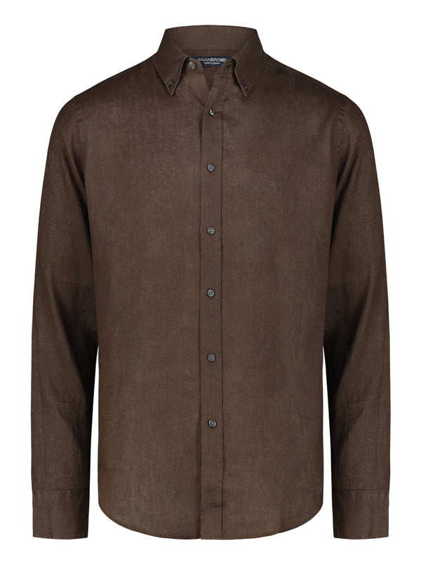 Brian Brome Camicia Uomo - Marrone