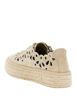 Cafè Noir Sneakers Café Noir Con Ricamo - Beige