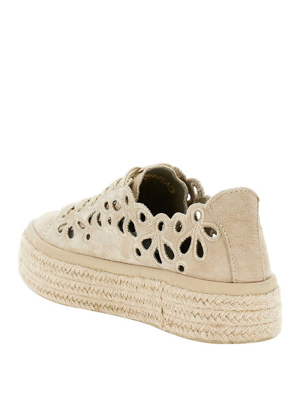 Cafè Noir Sneakers Café Noir Con Ricamo - Beige