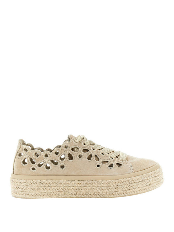 Cafè Noir Sneakers Café Noir Con Ricamo - Beige