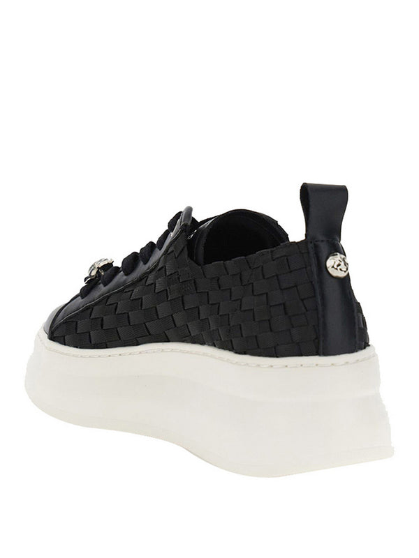 Cafè Noir Sneakers Café Noir Con Gros Grain Intrecciati - Nero