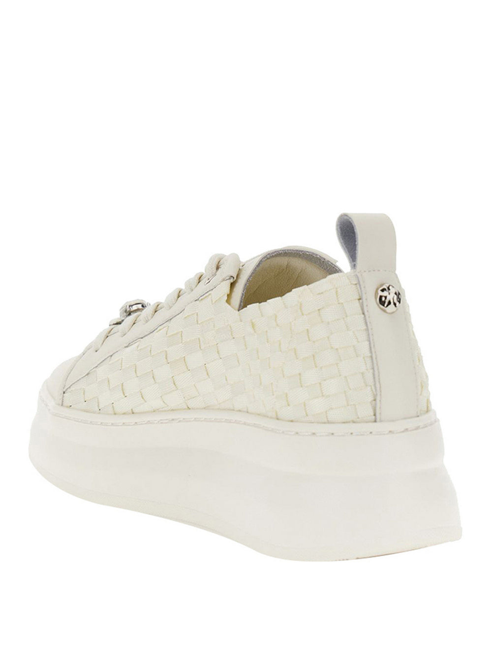 Cafè Noir Sneakers Café Noir Con Gros Grain Intrecciati - Bianco