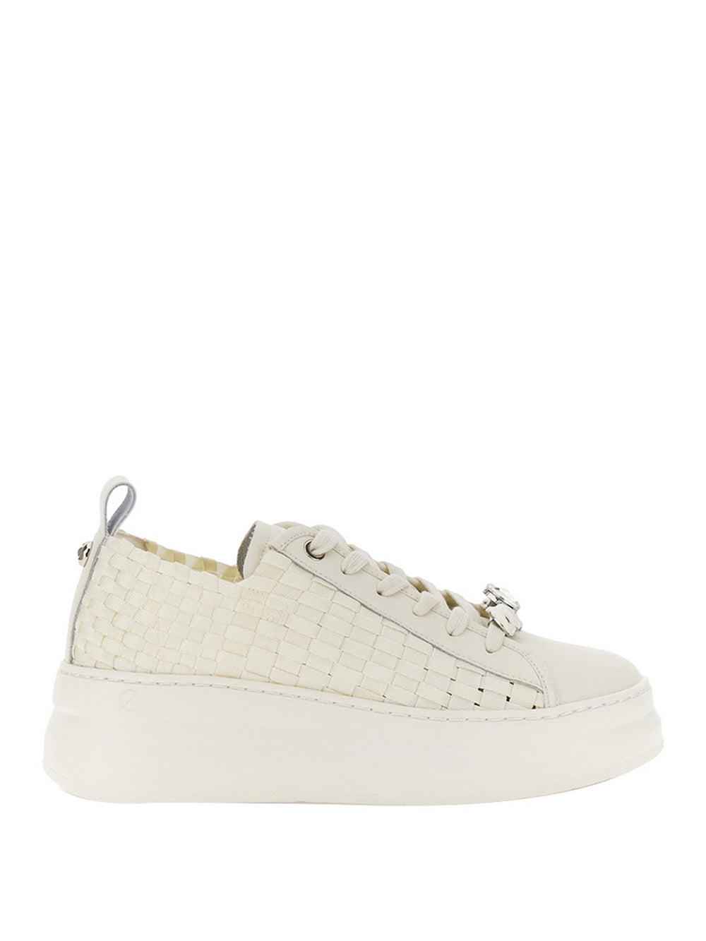 Cafè Noir Sneakers Café Noir Con Gros Grain Intrecciati - Bianco
