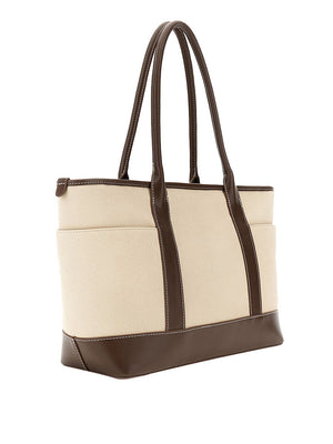 Cafè Noir Shopper Café Noir Effetto Canvas - Beige/Marrone