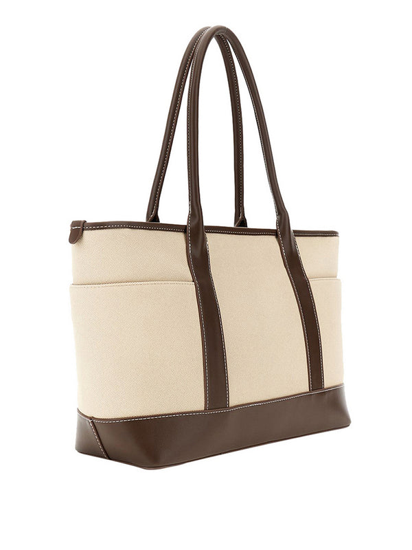 Cafè Noir Shopper Café Noir Effetto Canvas - Beige/Marrone