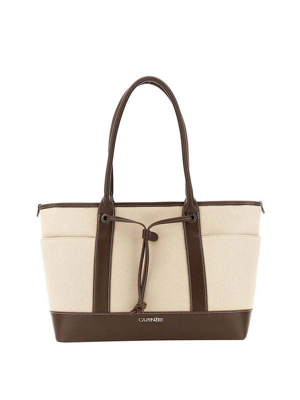 Cafè Noir Shopper Café Noir Effetto Canvas - Beige/Marrone