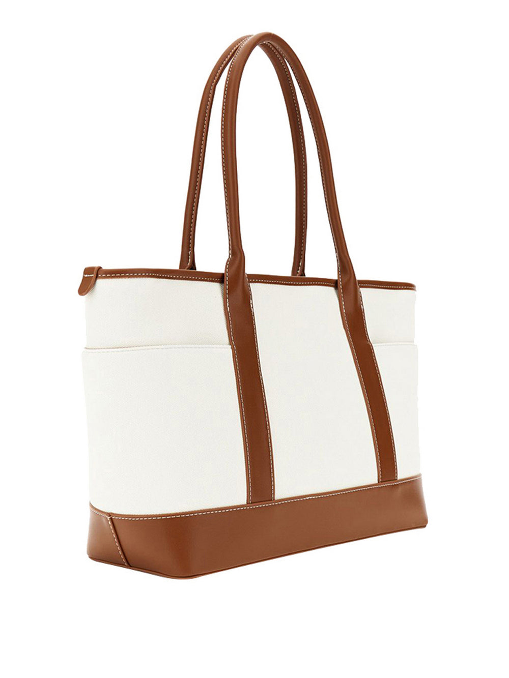 Cafè Noir Shopper Café Noir Effetto Canvas - Naturale/Cuoio