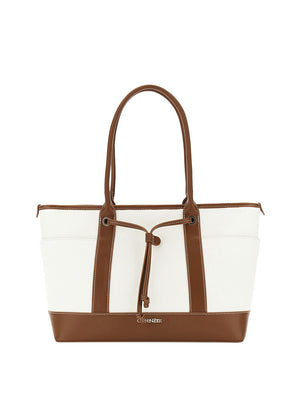 Cafè Noir Shopper Café Noir Effetto Canvas - Naturale/Cuoio