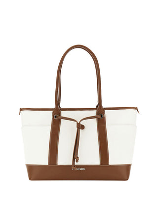 Cafè Noir Shopper Café Noir Effetto Canvas - Naturale/Cuoio
