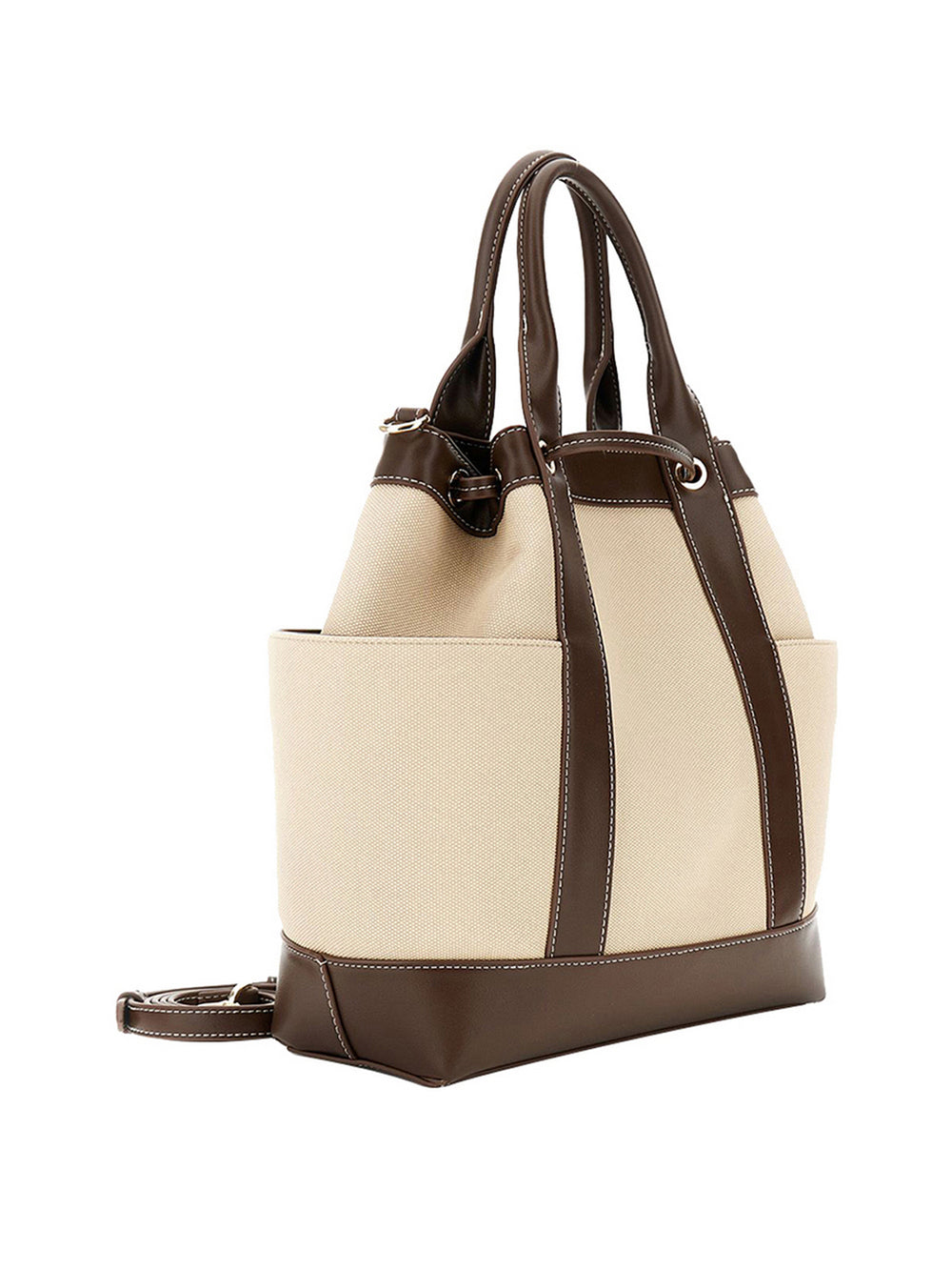 Cafè Noir Secchiello Café Noir Con Manici Effetto Canvas - Beige/Marrone