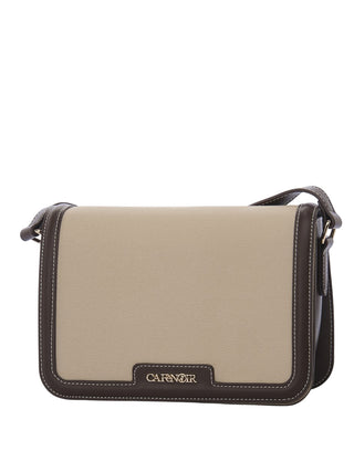 CAFE'NOIR Borsa A Tracolla Café Noir Effetto Canvas - Marrone/Beige