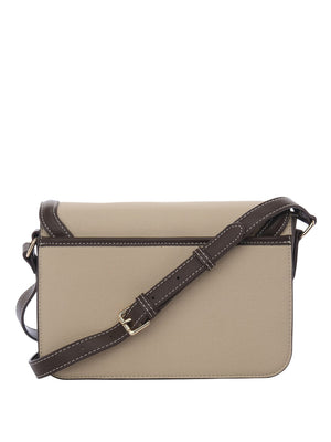 CAFE'NOIR Borsa A Tracolla Café Noir Effetto Canvas - Marrone/Beige