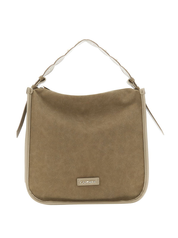CAFE'NOIR Shopper Café Noir Effetto Camoscio - Fango