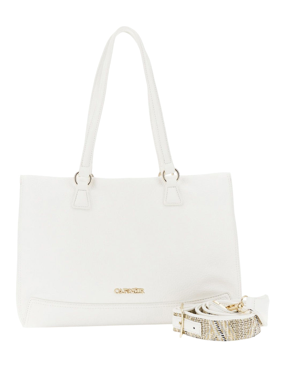 CAFE'NOIR Shopper Café Noir Effetto Pelle - Bianco