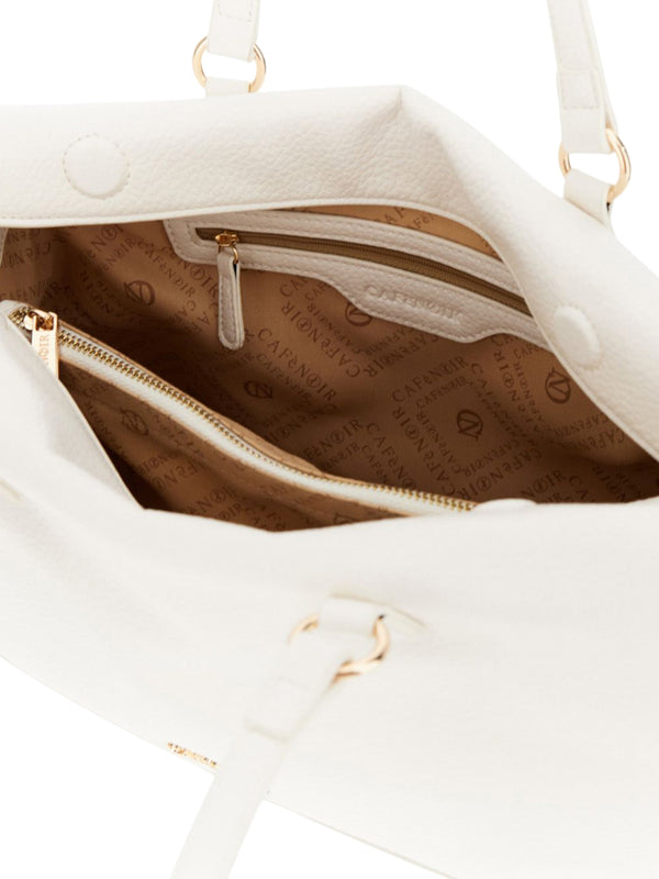 CAFE'NOIR Shopper Café Noir Effetto Pelle - Bianco