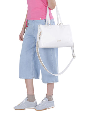 CAFE'NOIR Shopper Café Noir Effetto Pelle - Bianco