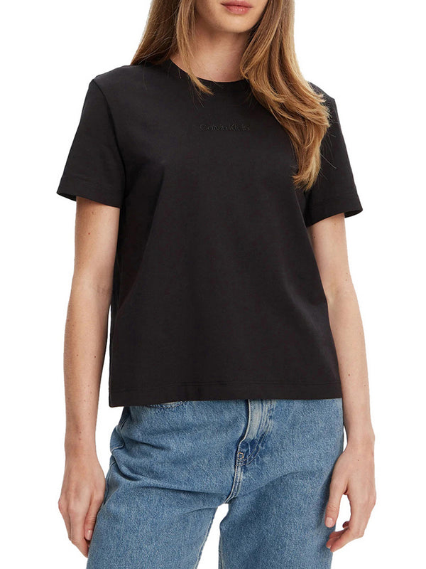 Calvin Klein T-Shirt A - Ss Classic 20S J Donna - Nero