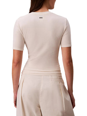 Calvin Klein T-Shirt Calvin Klein In Modal A Costine Slim - Bianco