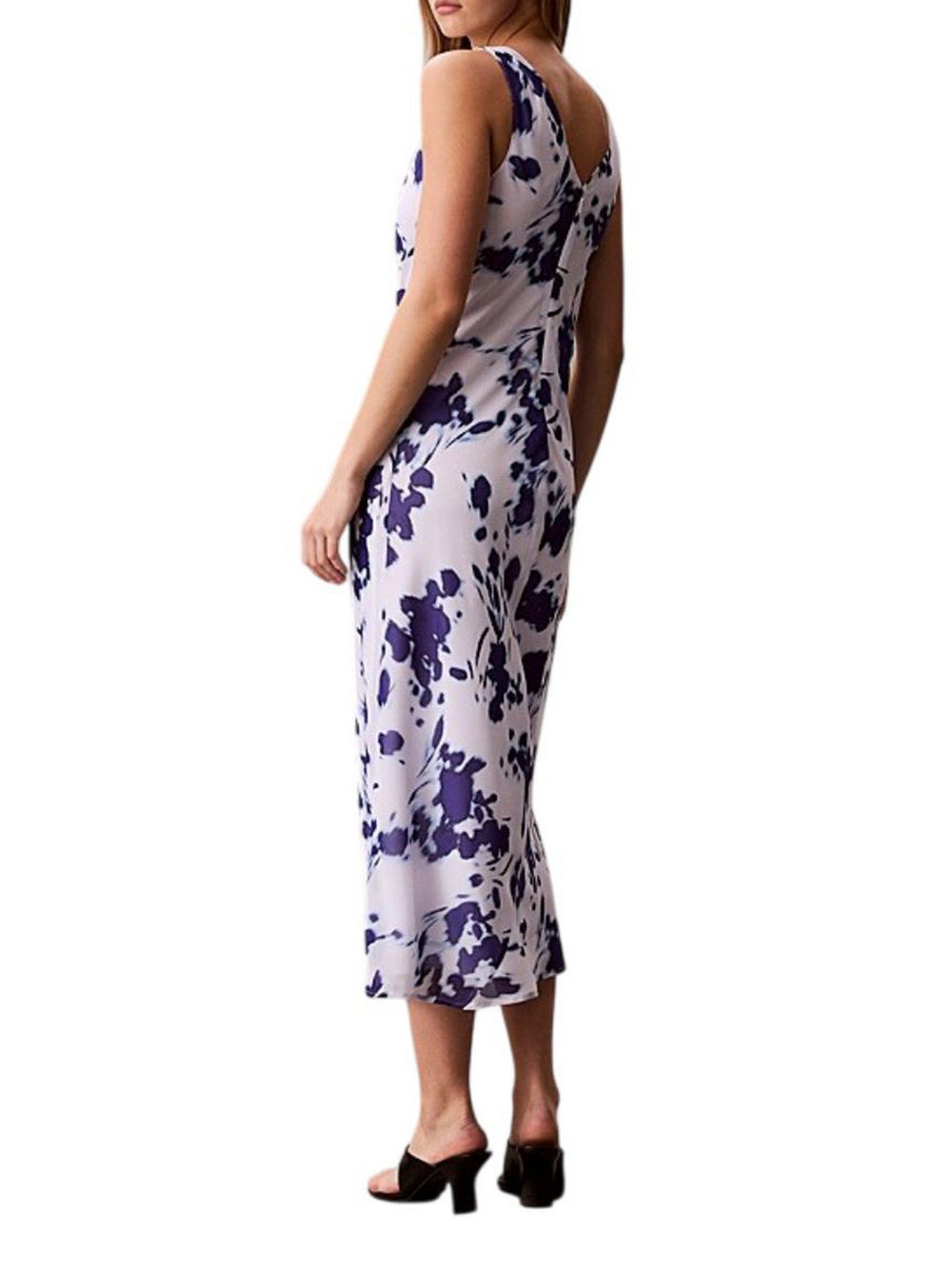 Calvin Klein Maxi Abito Calvin Klein Con Scollo Ad Anello In Chiffon Stampato - Multi