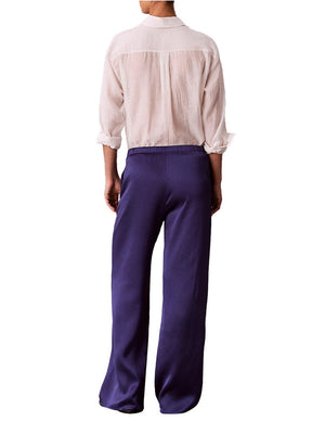 Calvin Klein Pantaloni Calvin Klein Testurizzati In Raso Martellato - Viola