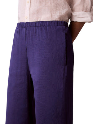 Calvin Klein Pantaloni Calvin Klein Testurizzati In Raso Martellato - Viola