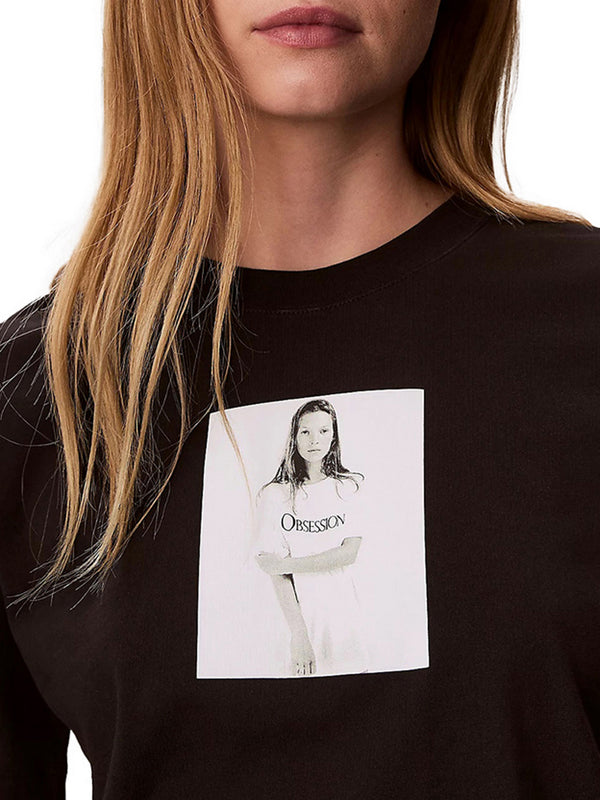 Calvin Klein T-Shirt Calvin Klein Small Kate Moss Obsession - Nero