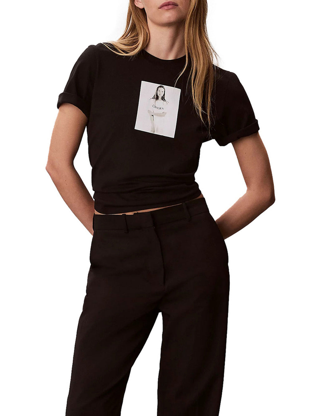 Calvin Klein T-Shirt Calvin Klein Small Kate Moss Obsession - Nero