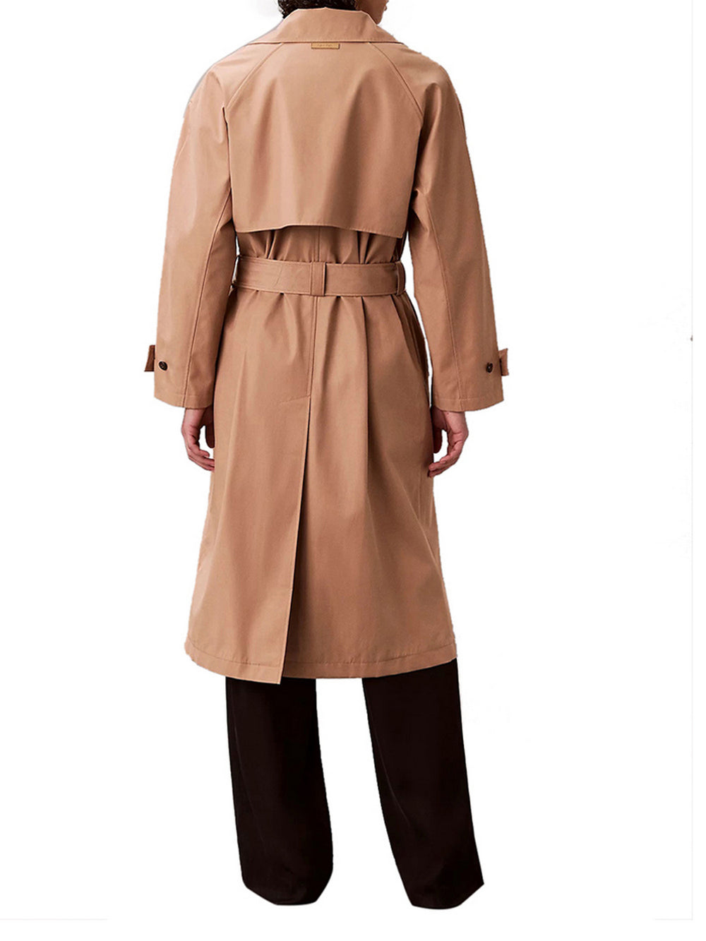Calvin Klein Trench Lungo Classico Calvin Klein In Misto Cotone - Beige