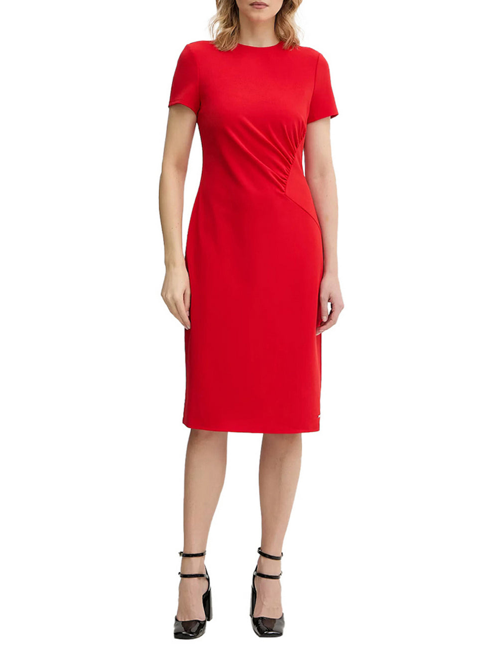 Calvin Klein Abito Calvin Klein Stretch Crepe Ss - Rosso