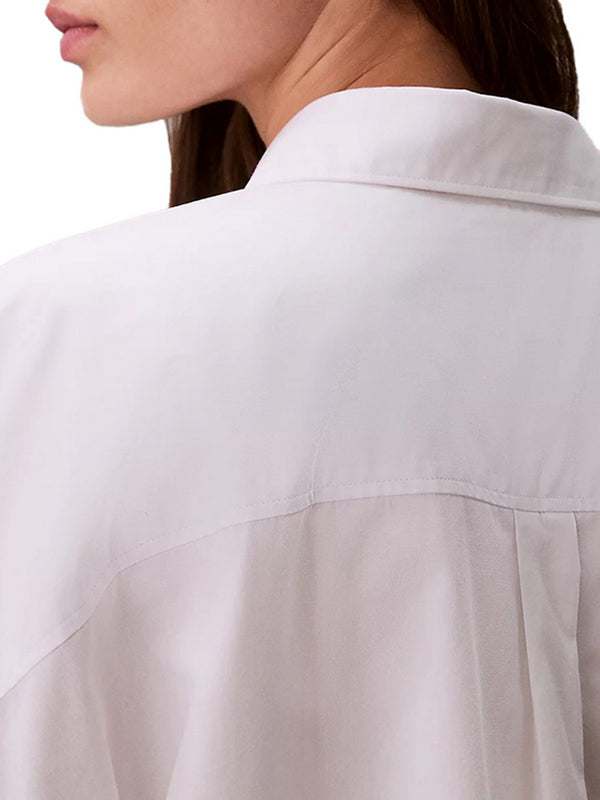 Calvin Klein Camicia Calvin Klein Button-Down Corta In Popeline - Bianco