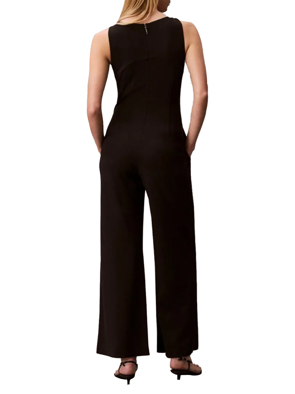 CALVIN 1LINEA 2USCITA Jumpsuit Calvin Klein Scuba Crepe - Nero