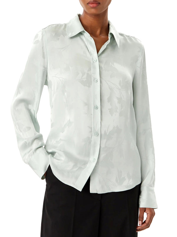 CALVIN 1LINEA 2USCITA Camicia Calvin Klein Viscose Jacquard Slim Verde Acqua