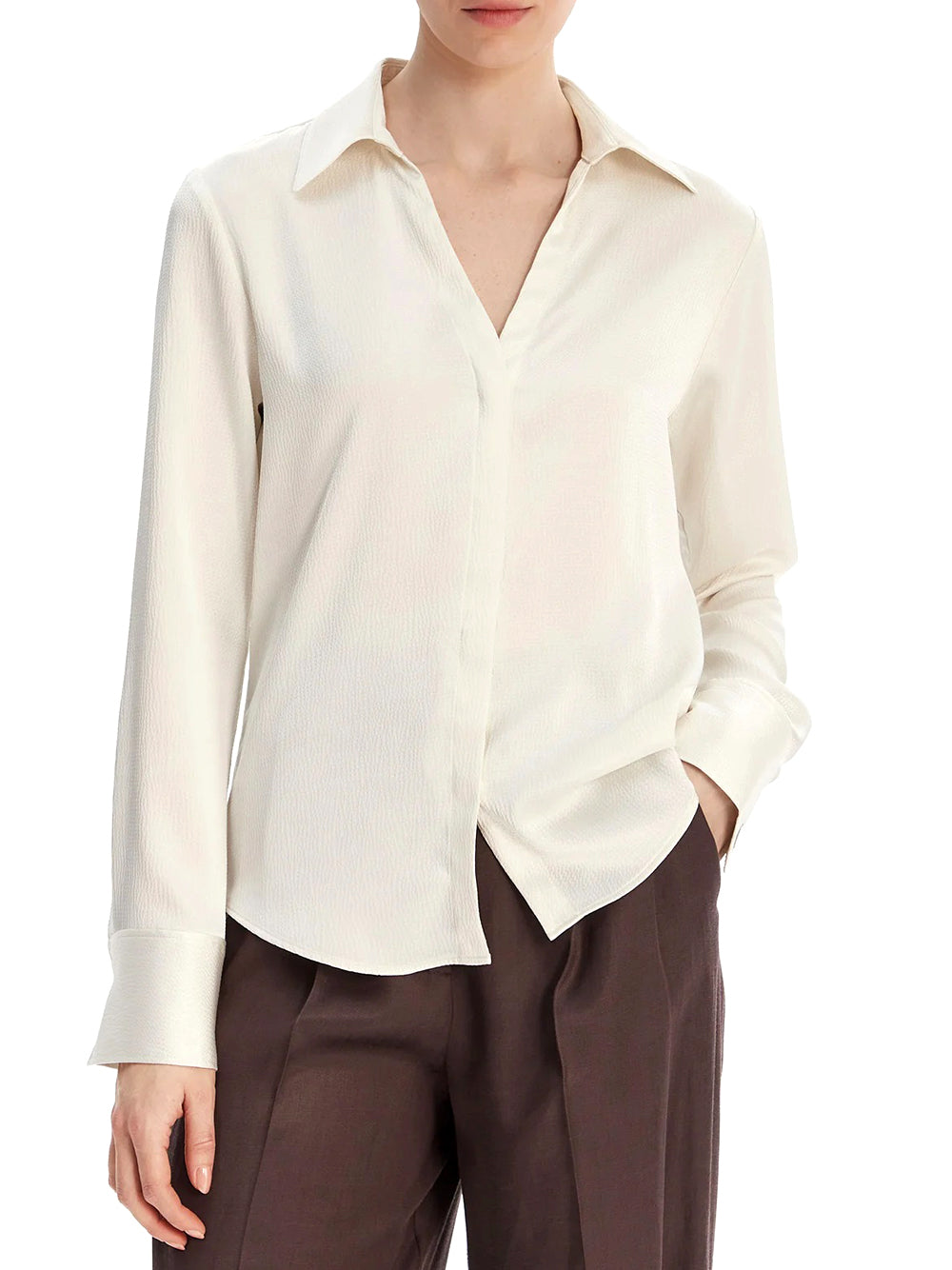 CALVIN 1LINEA 2USCITA Camicia Calvin Klein Regular Fit - Tofu