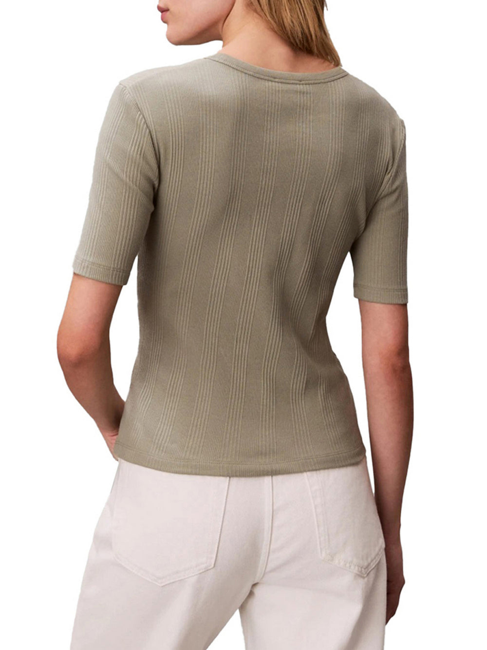 Calvin Klein T-Shirt Calvin Klein A Coste - Verde