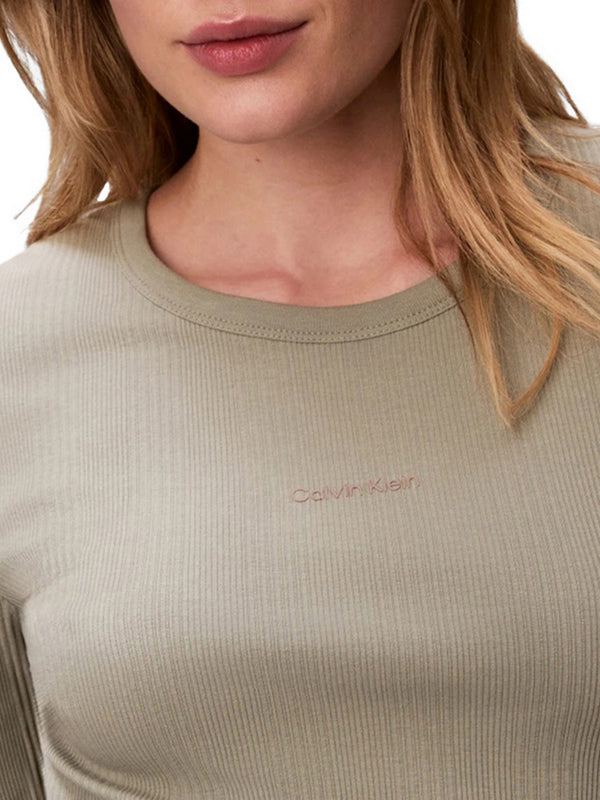 Calvin Klein T-Shirt Calvin Klein A Coste - Verde