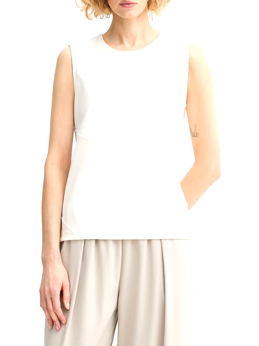 CALVIN 1LINEA 2USCITA Top Calvin Klein Stretch Crepe - Tofu