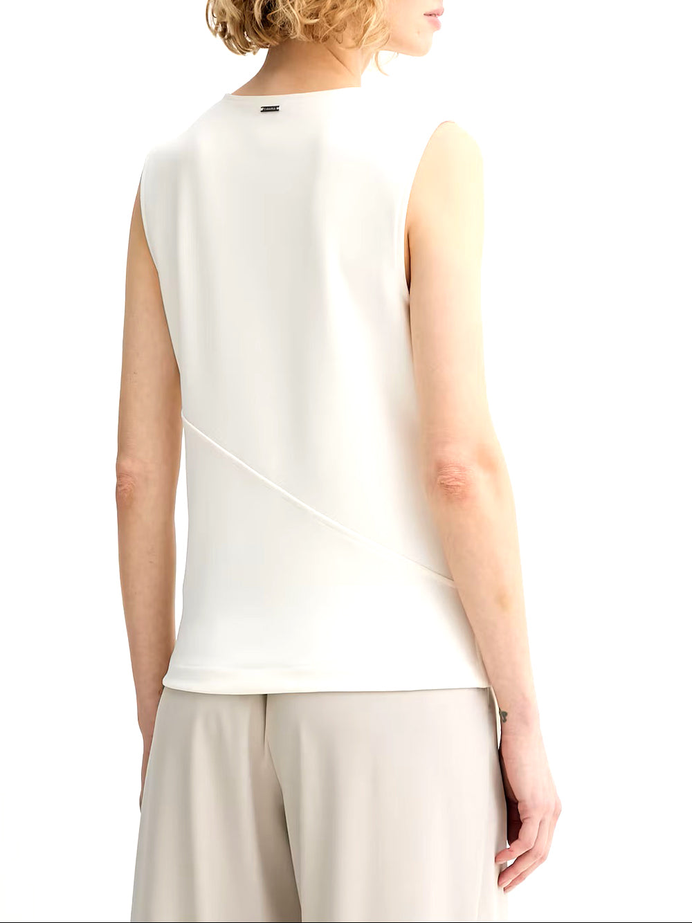 CALVIN 1LINEA 2USCITA Top Calvin Klein Stretch Crepe - Tofu