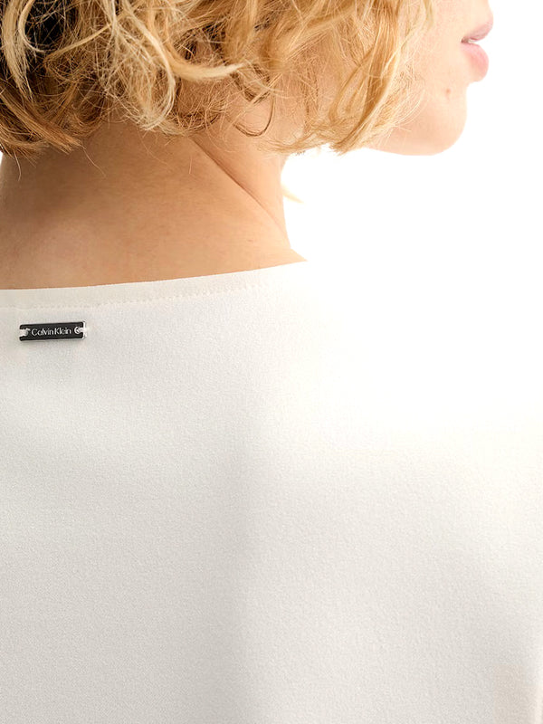 CALVIN 1LINEA 2USCITA Top Calvin Klein Stretch Crepe - Tofu