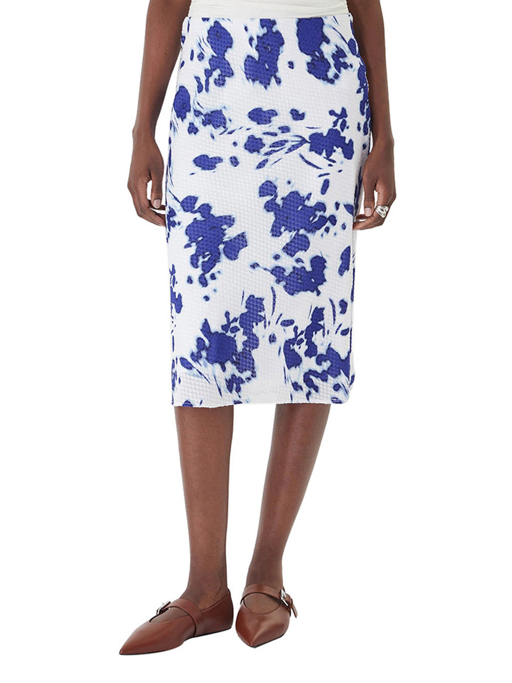 Calvin Klein Gonna Midi Calvin Klein - Bianco/Blu