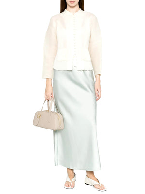 CALVIN 1LINEA 2USCITA Gonna Calvin Klein Shine Satin Maxi - Verde Acqua