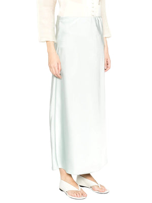 CALVIN 1LINEA 2USCITA Gonna Calvin Klein Shine Satin Maxi - Verde Acqua
