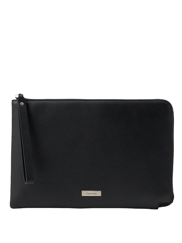 CALVIN ACC.1USCITA Pochette Calvin Klein Plaque Pouch - Nero