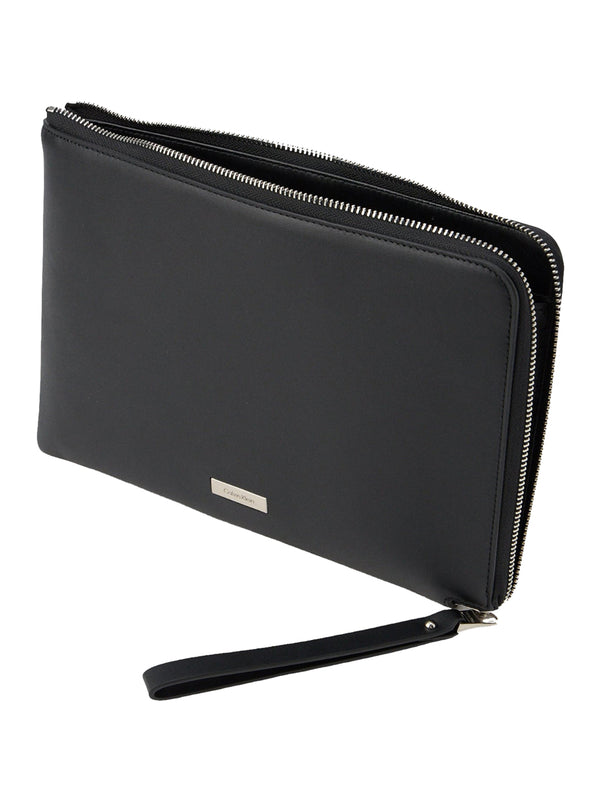 CALVIN ACC.1USCITA Pochette Calvin Klein Plaque Pouch - Nero