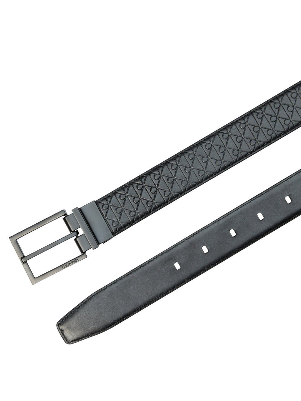 CALVIN ACC.1USCITA Cintura Calvin Klein Square Buckle Smooth - Nero