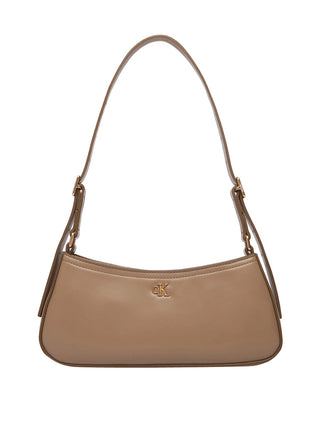 CALVIN ACC.1USCITA Borsa A Spalle Calvin Klein Logo Monogramma E Hardware - Beige