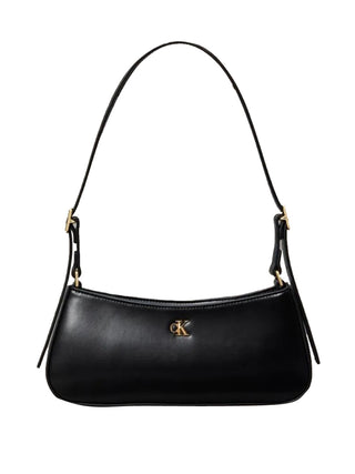 CALVIN ACC.1USCITA Borsa A Spalla Calvin Klein Logo Frontale - Nero