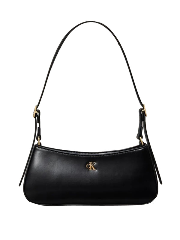 CALVIN ACC.1USCITA Borsa A Spalla Calvin Klein Logo Frontale - Nero