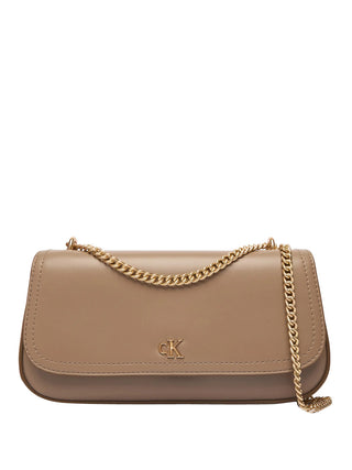 CALVIN ACC.1USCITA Borsa a Tracolla Calvin Klein Ck Convertible Chain Small - Beige